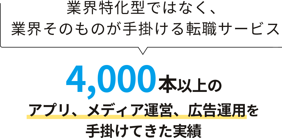 業界特化型ではなく、業界そのものが手掛ける転職サービス